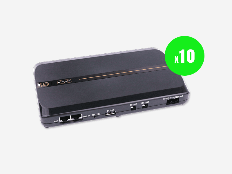 10 Pack Mini DC UPS (10400 Mah)