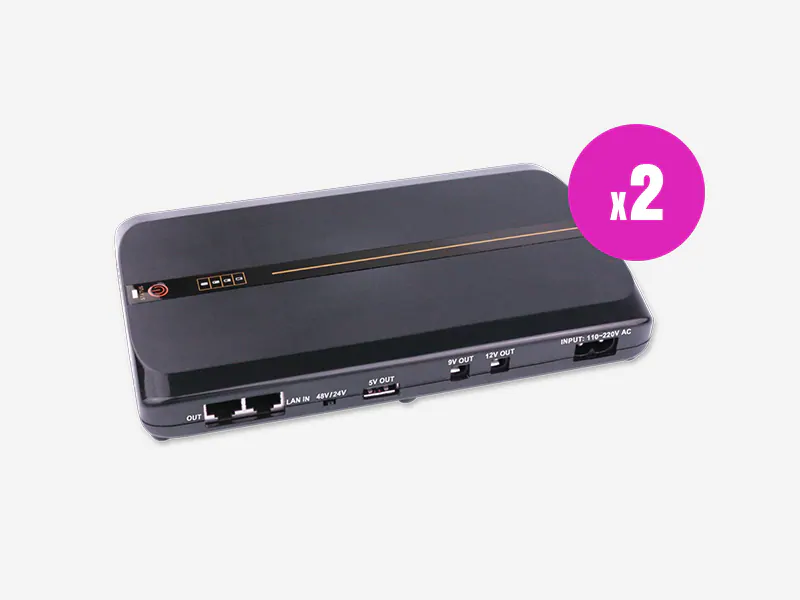 2 Pack Mini DC UPS (10400 Mah)